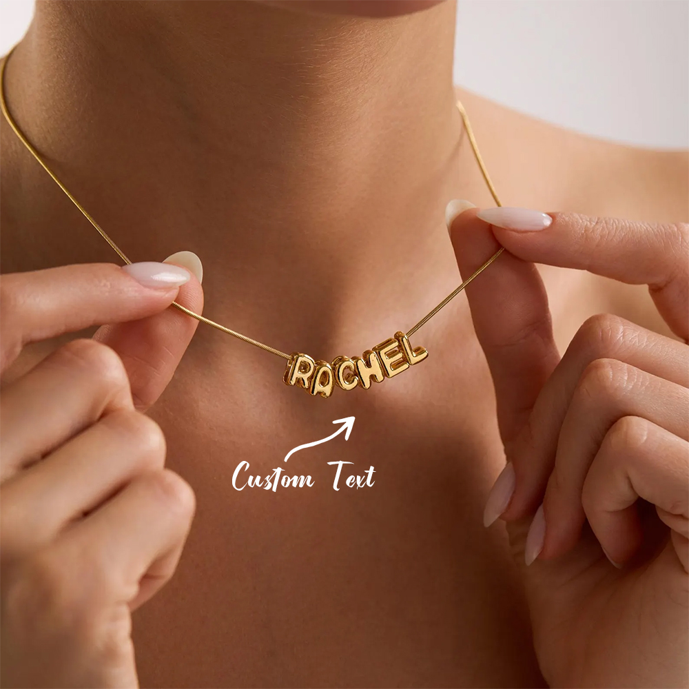 Name Necklace Custom - Collier personnalisé avec initiales en forme
