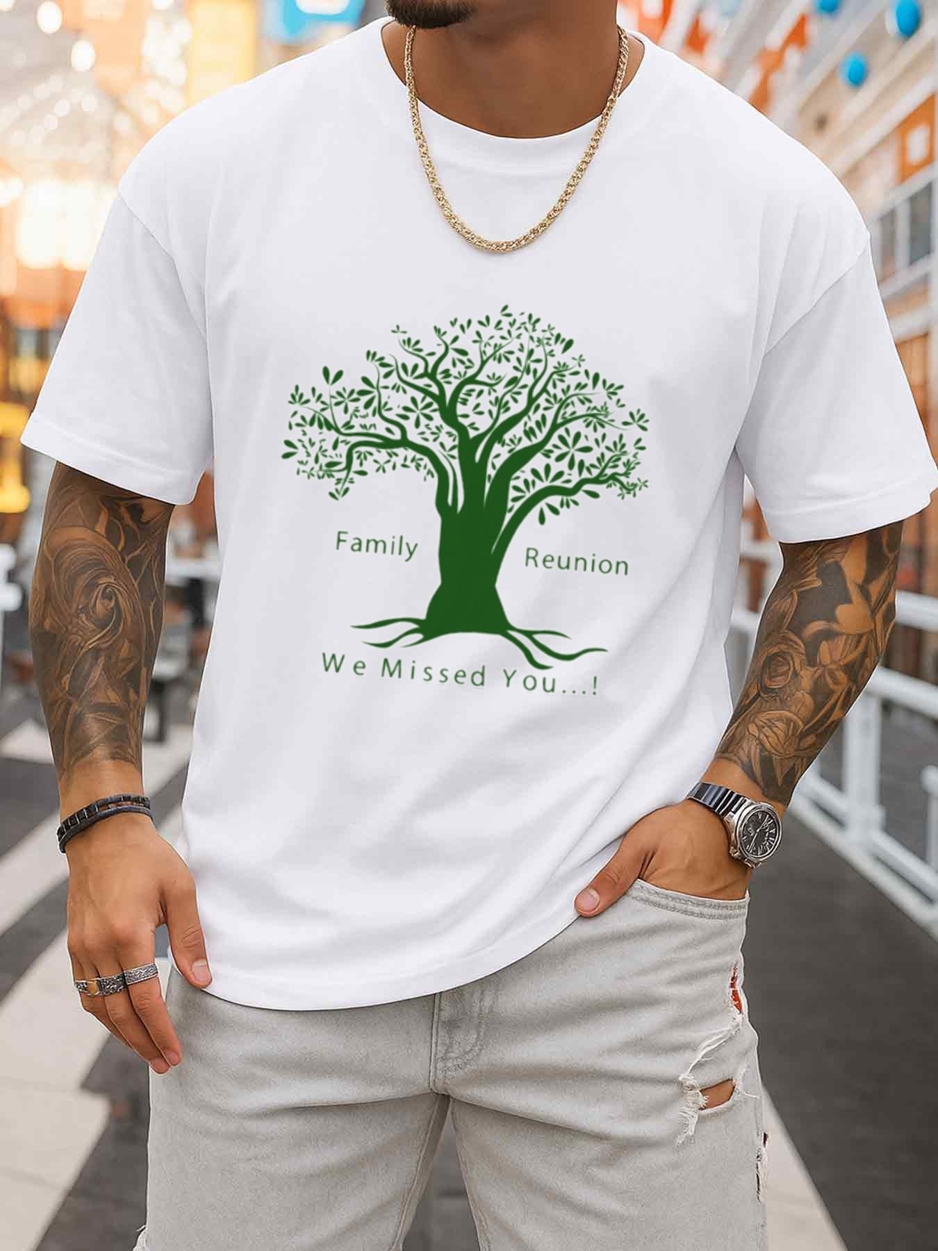 Family Tree Print - T-shirt à col rond pour homme