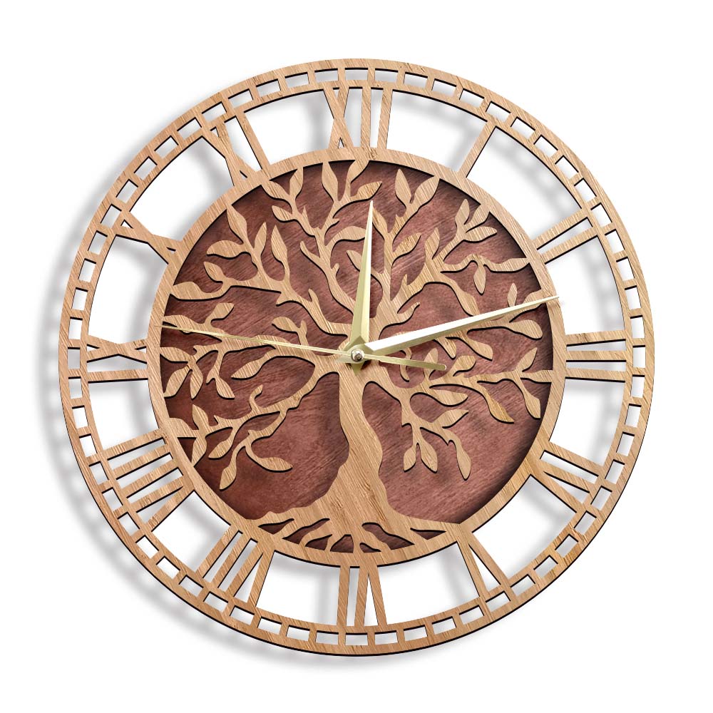 Family Tree Print - Arbre de vie horloge murale en