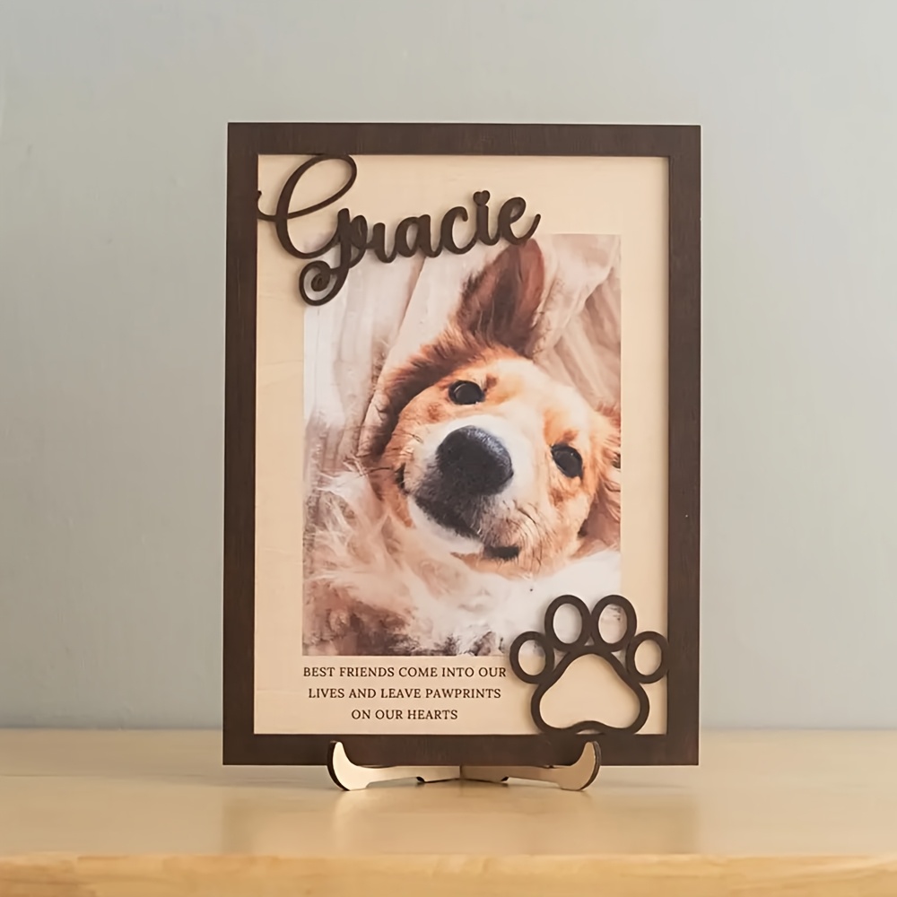 Engraved Wood Frame - Cadre photo personnalisable en bois pour