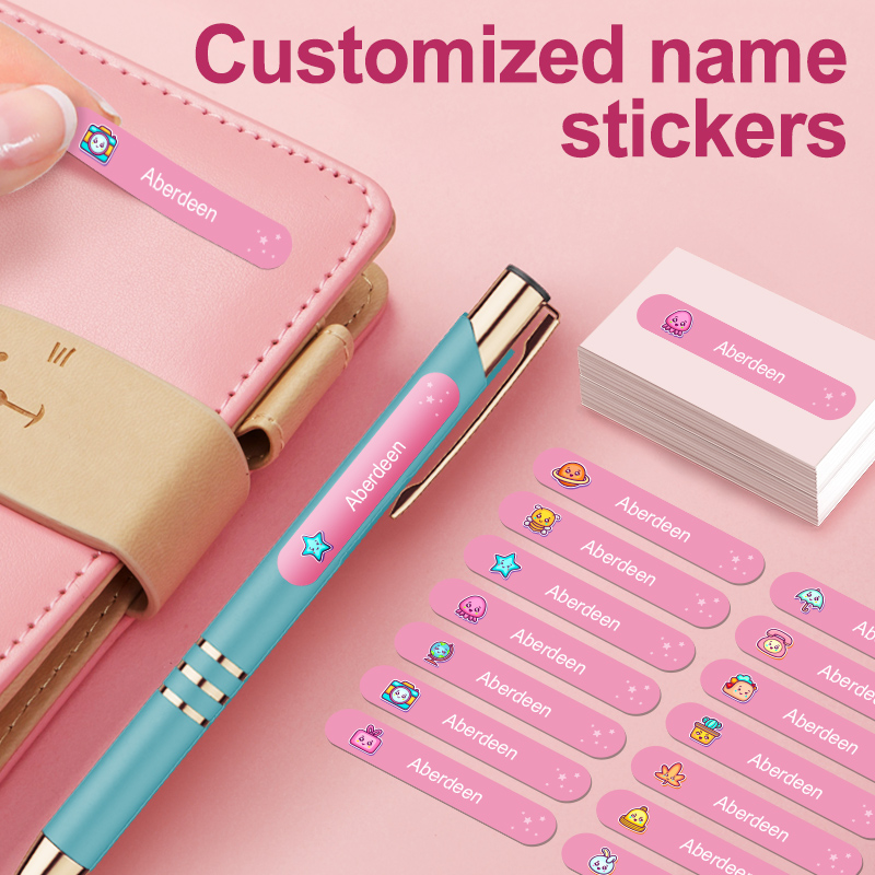 Personalized Name Box - Autocollants personnalisés imperméables pour bouteilles et