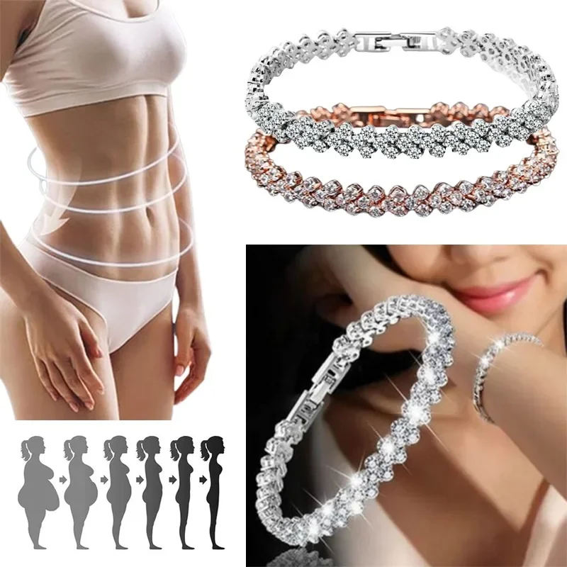 Coordinates Bracelet - Bracelet en cristal pour femmes, or