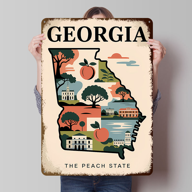 Custom Map Poster - Géorgie : l'État de la pêche,