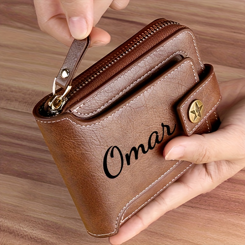 Personalized Name Box - Portefeuille pour hommes avec nom personnalisé,