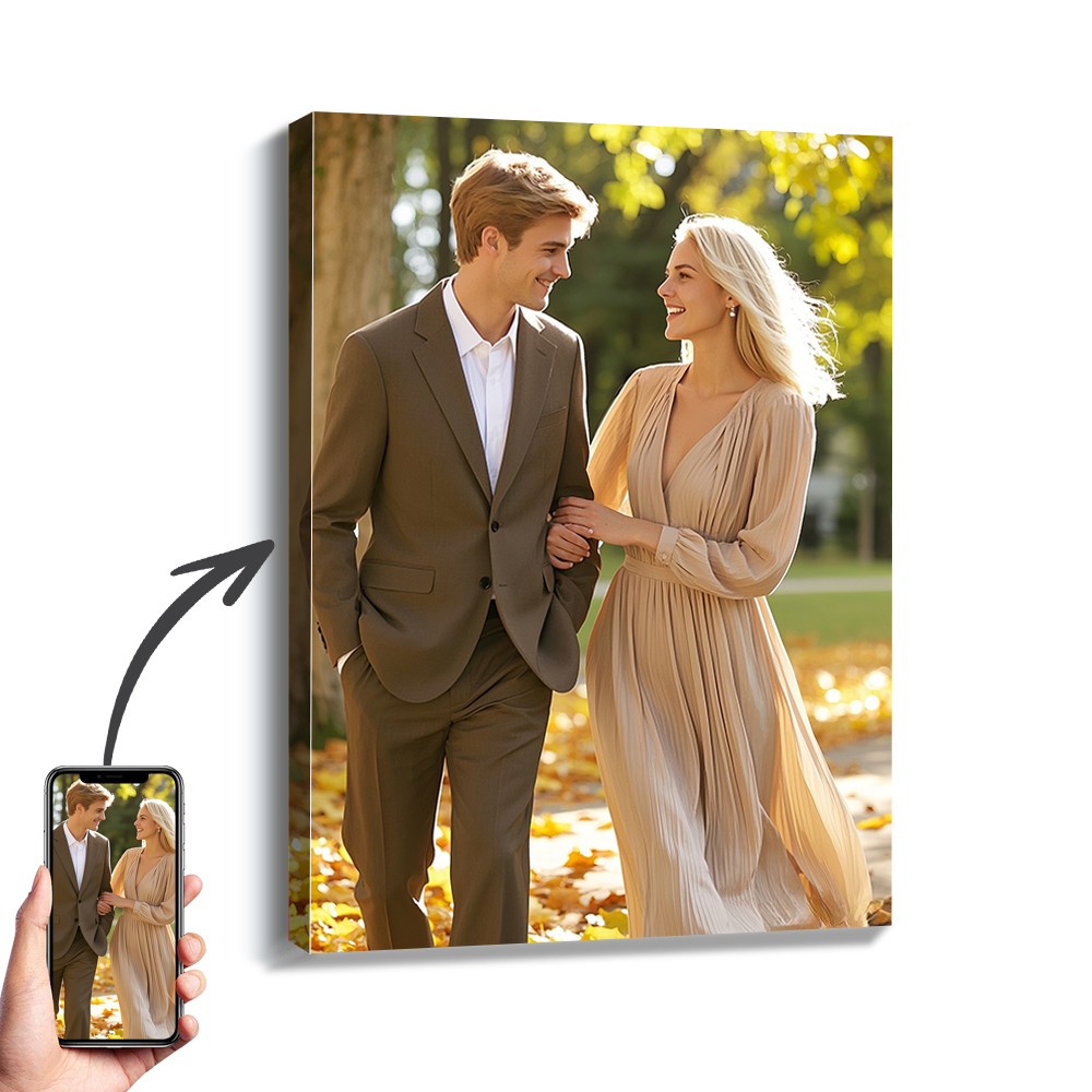 Engraved Wood Frame - Photos personnalisées avec cadre en bois