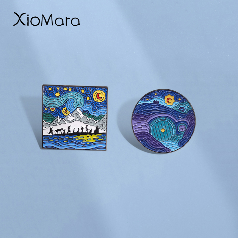 Custom Night Sky - Épingles en émail de peinture à