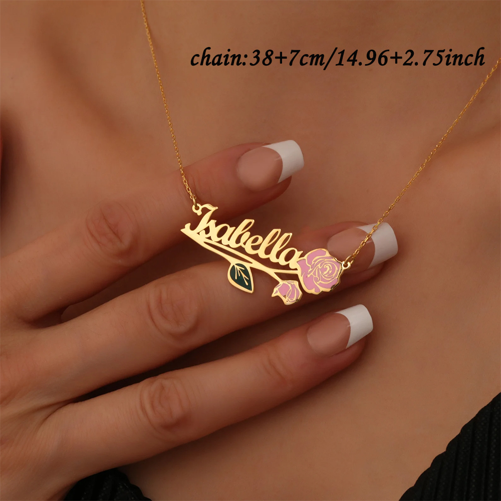 Collier personnalisé avec fleu - Birth Flower Necklace avis et prix
