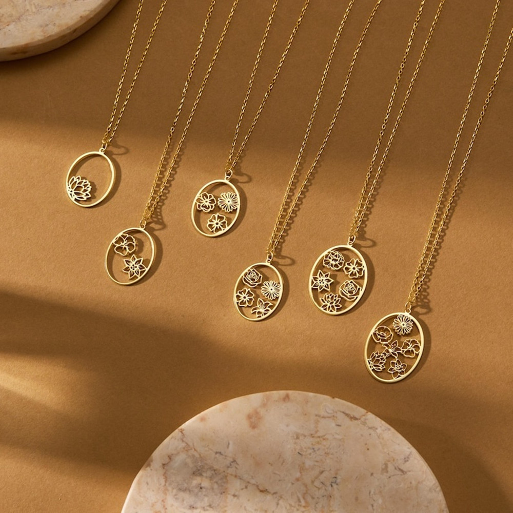 Collier personnalisé avec fleu - Birth Flower Necklace avis et prix