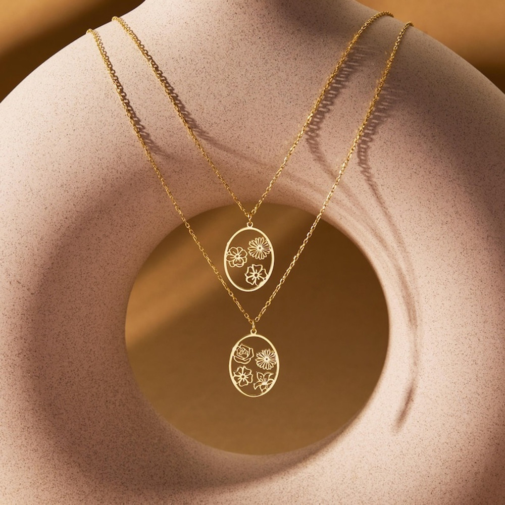 Collier personnalisé avec fleu - Birth Flower Necklace avis et prix