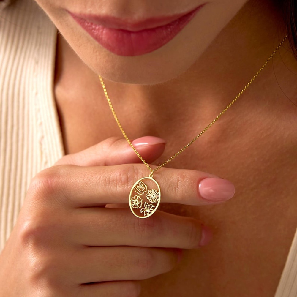 Collier personnalisé avec fleu - Birth Flower Necklace avis et prix
