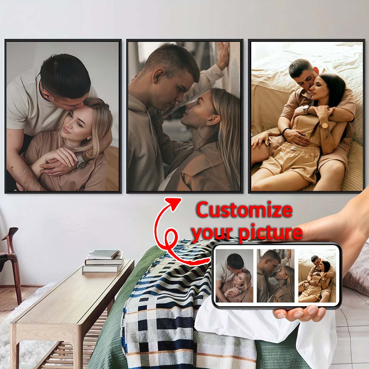 Triptyque - Cadre photo en boi - Engraved Wood Frame avis et prix