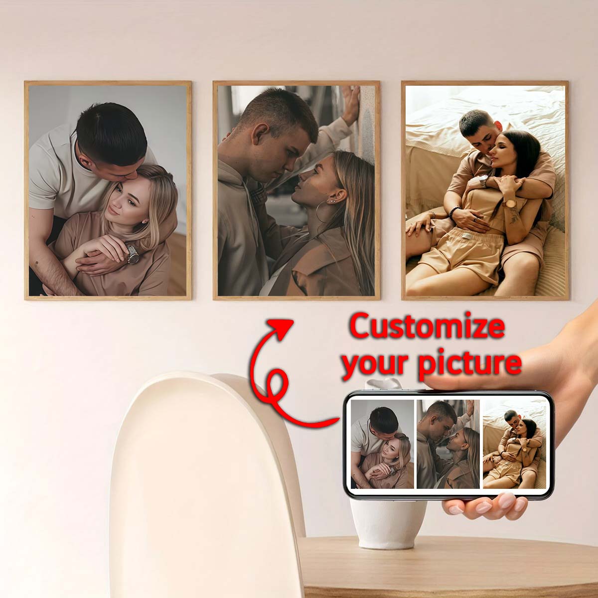 Triptyque - Cadre photo en boi - Engraved Wood Frame avis et prix
