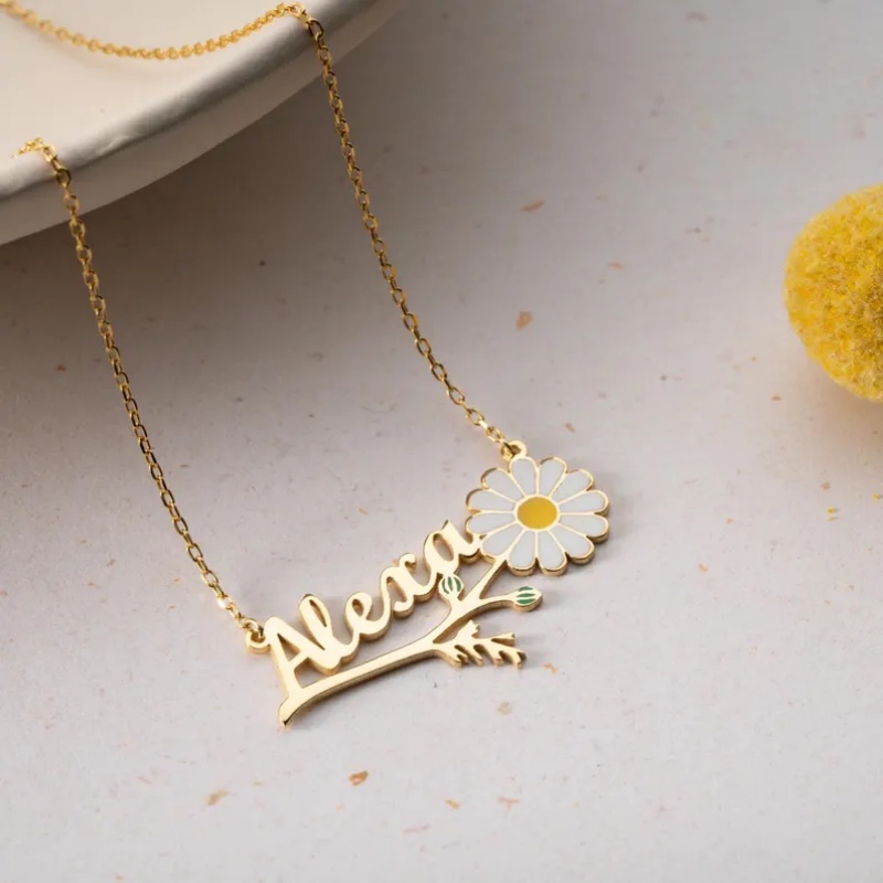 Collier personnalisé Roro en é - Birth Flower Necklace avis et prix