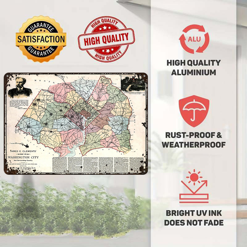 Affiche imprimée de la carte d - Custom Map Poster avis et prix