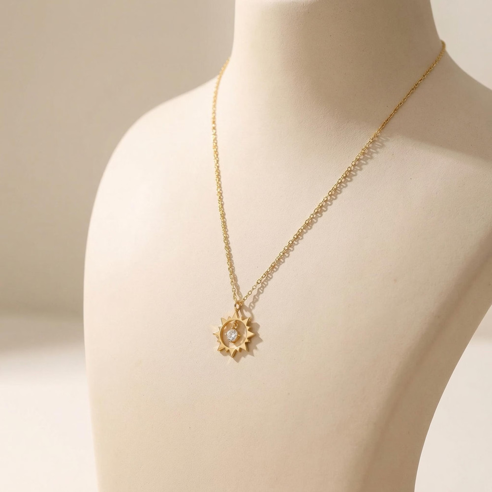 Collier soleil vintage personn - Birth Flower Necklace avis et prix